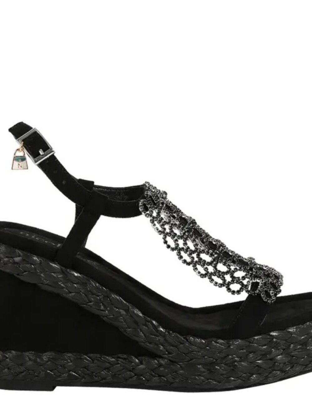 Midnight Luxe Braided Wedge Sandal